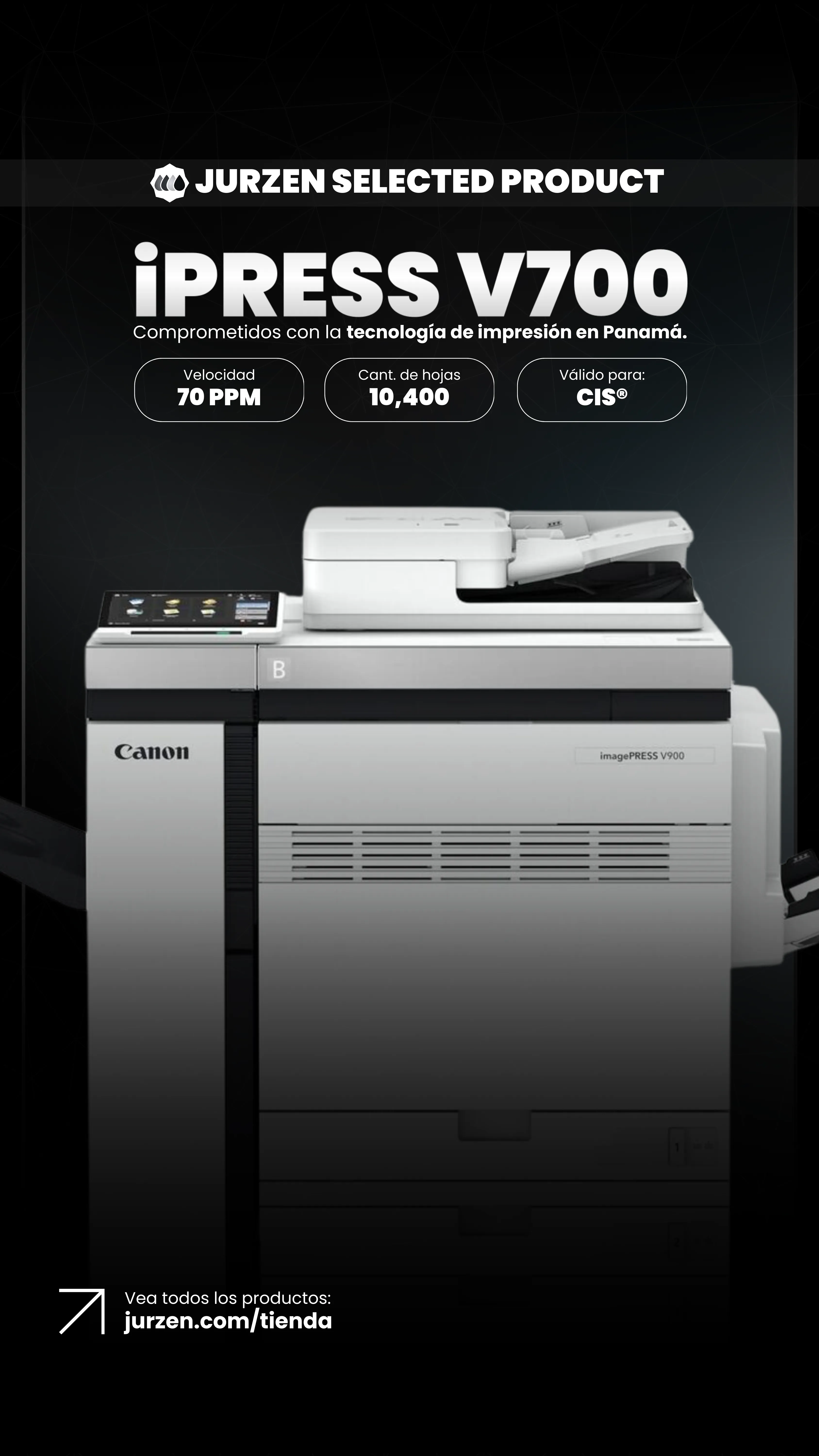 Canon iPRESS V700 | Soluciones JurZen Equipo corporativo Canon iPRESS V700 - production color JurZen Panamá