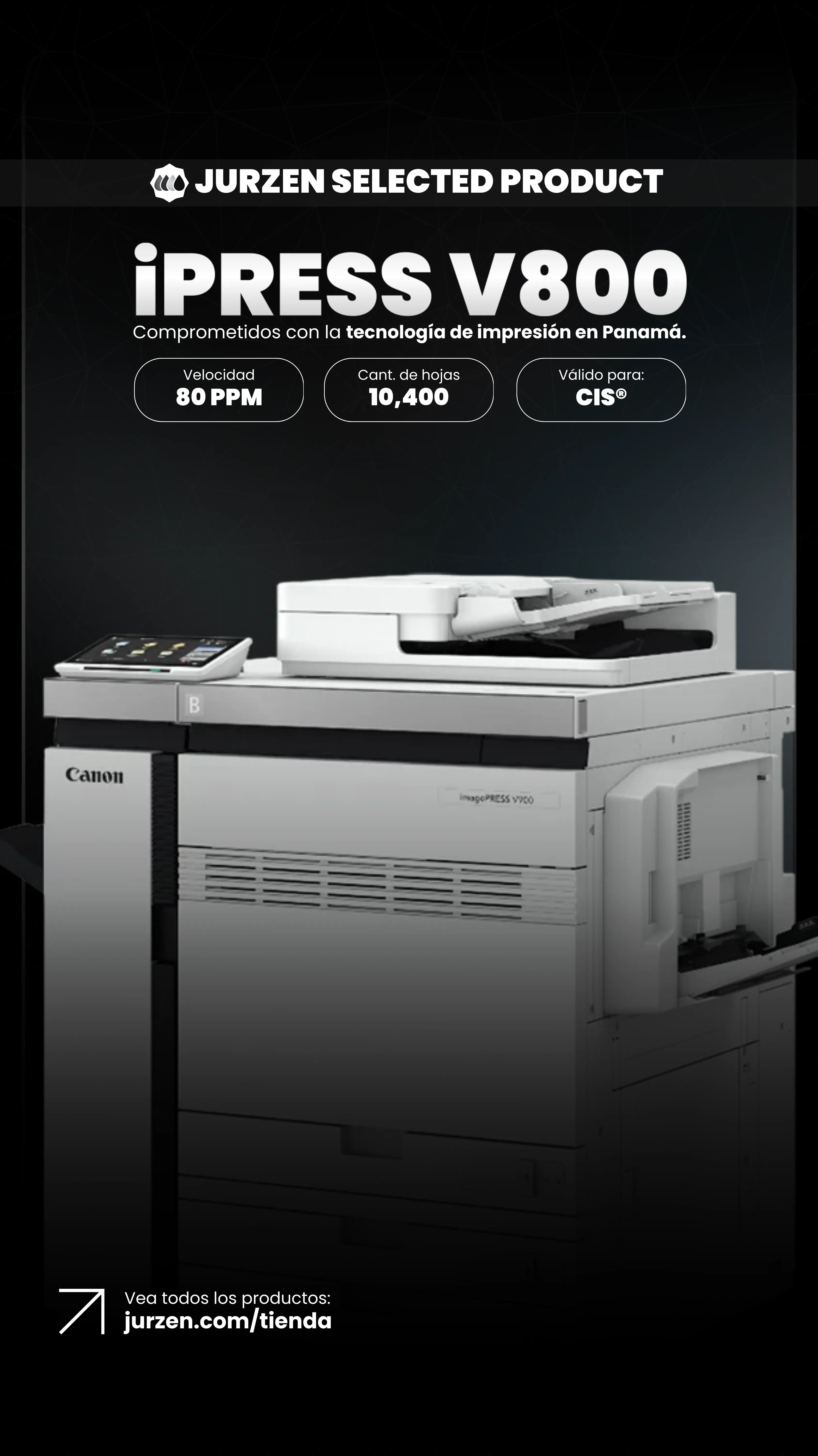 Canon iPRESS V800 | Soluciones JurZen Equipo corporativo Canon iPRESS V800 - production color JurZen Panamá