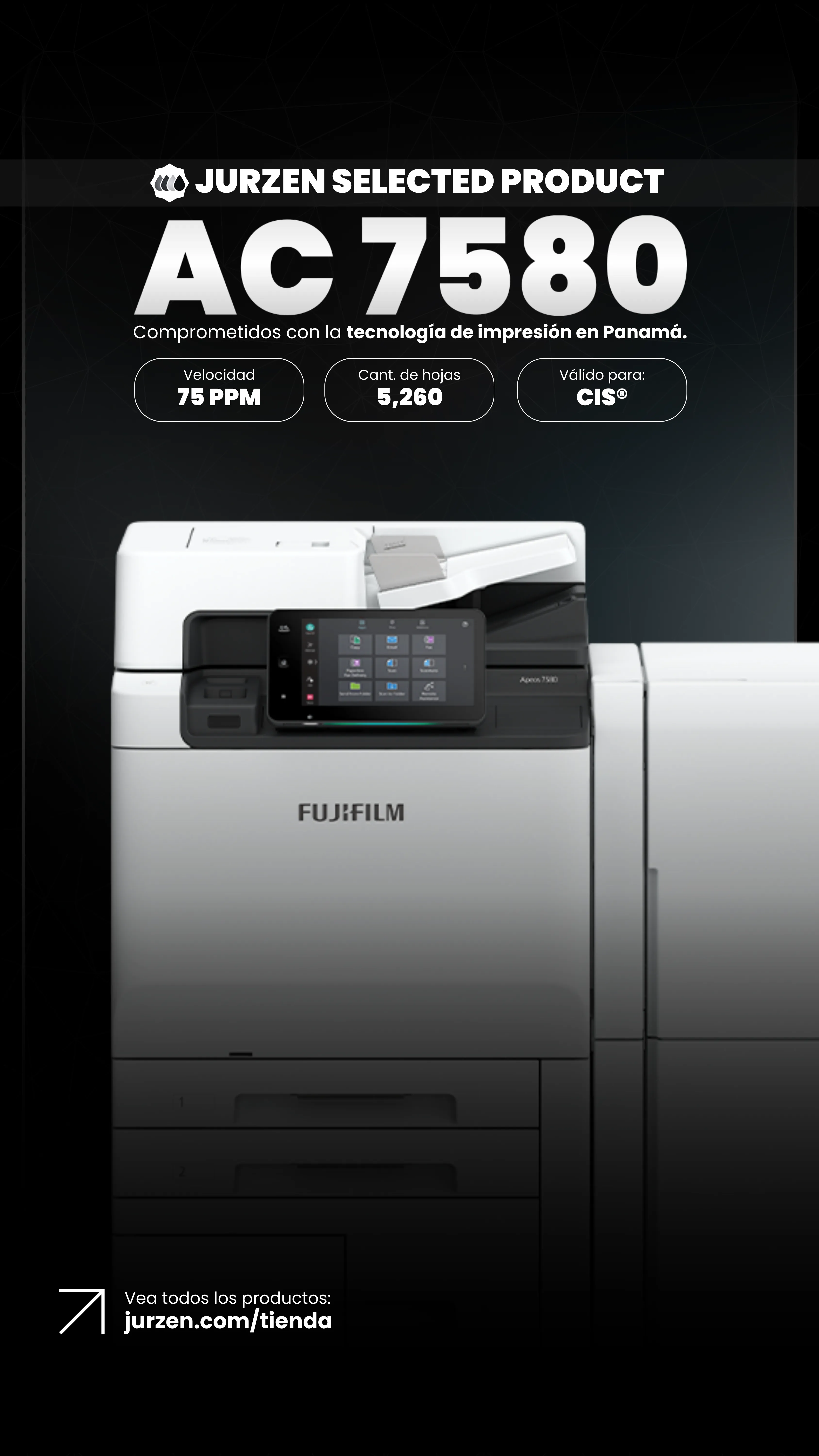 FUJIFILM AC7580 | Soluciones JurZen Equipo corporativo FUJIFILM AC7580 - multifunction color JurZen Panamá