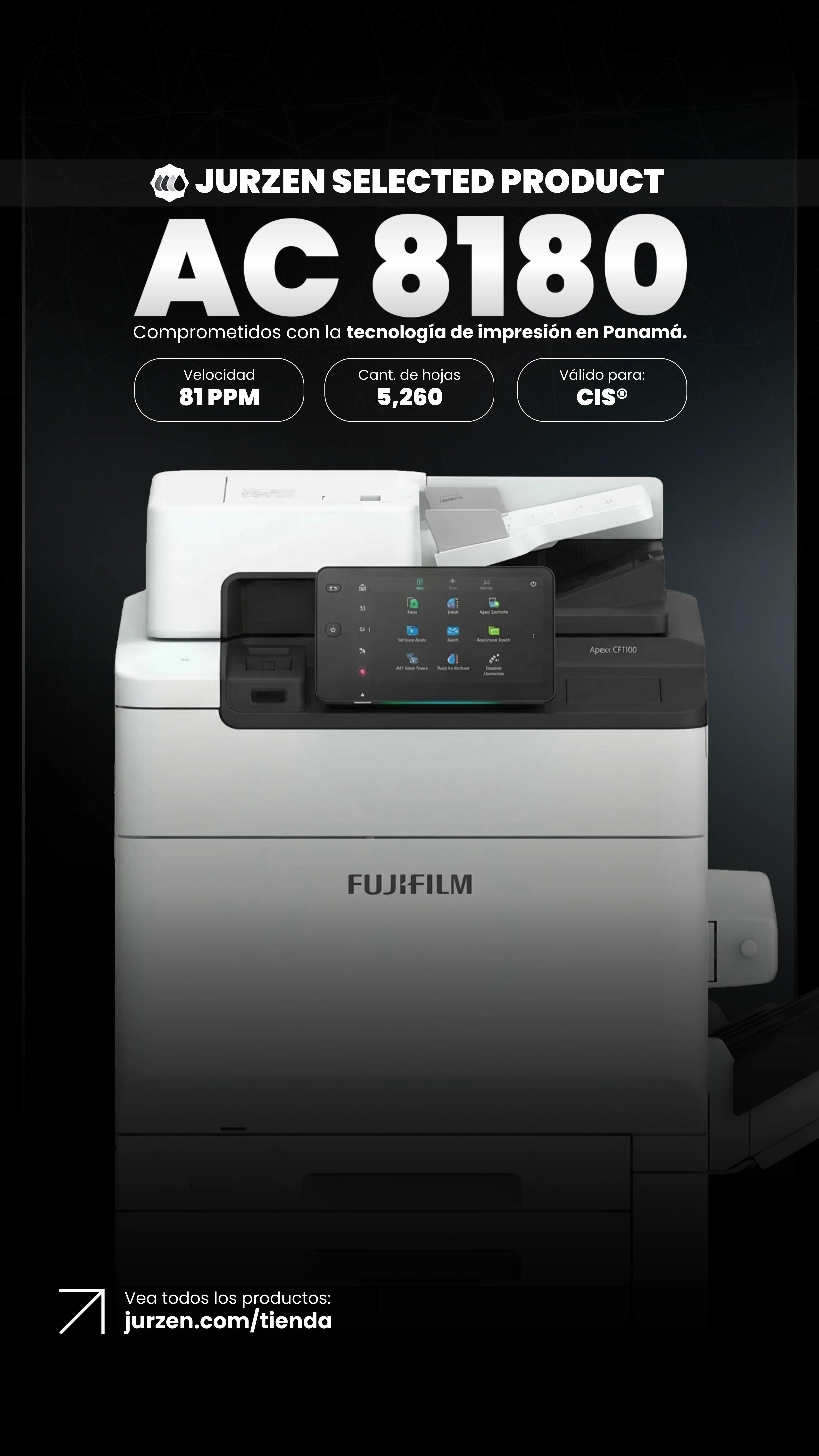 FUJIFILM AC8180 | Soluciones JurZen Equipo corporativo FUJIFILM AC8180 - multifunction color JurZen Panamá