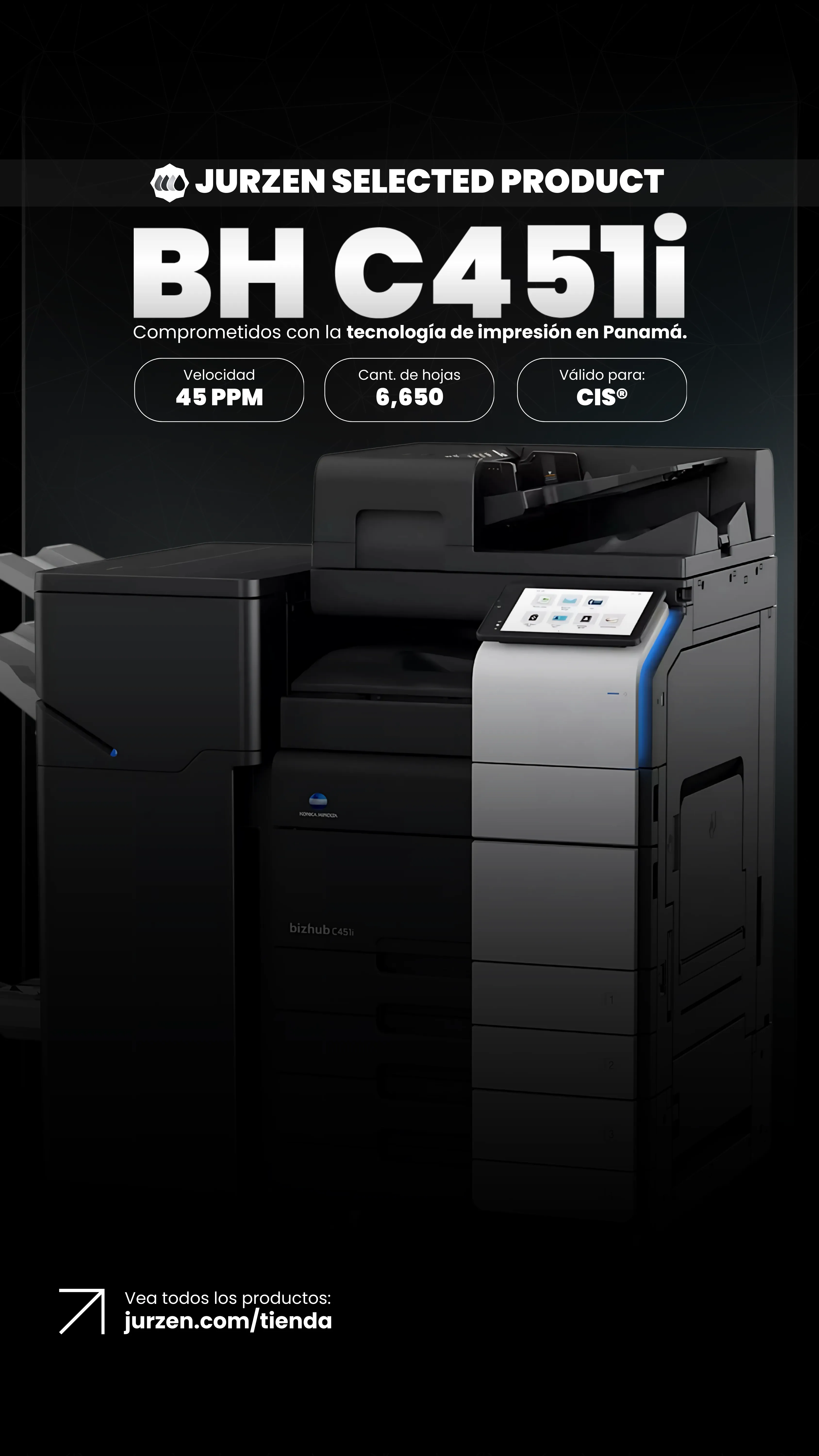 Konica Minolta BH C451i | Soluciones JurZen Equipo corporativo Konica Minolta BH C451i - multifunction color JurZen Panamá