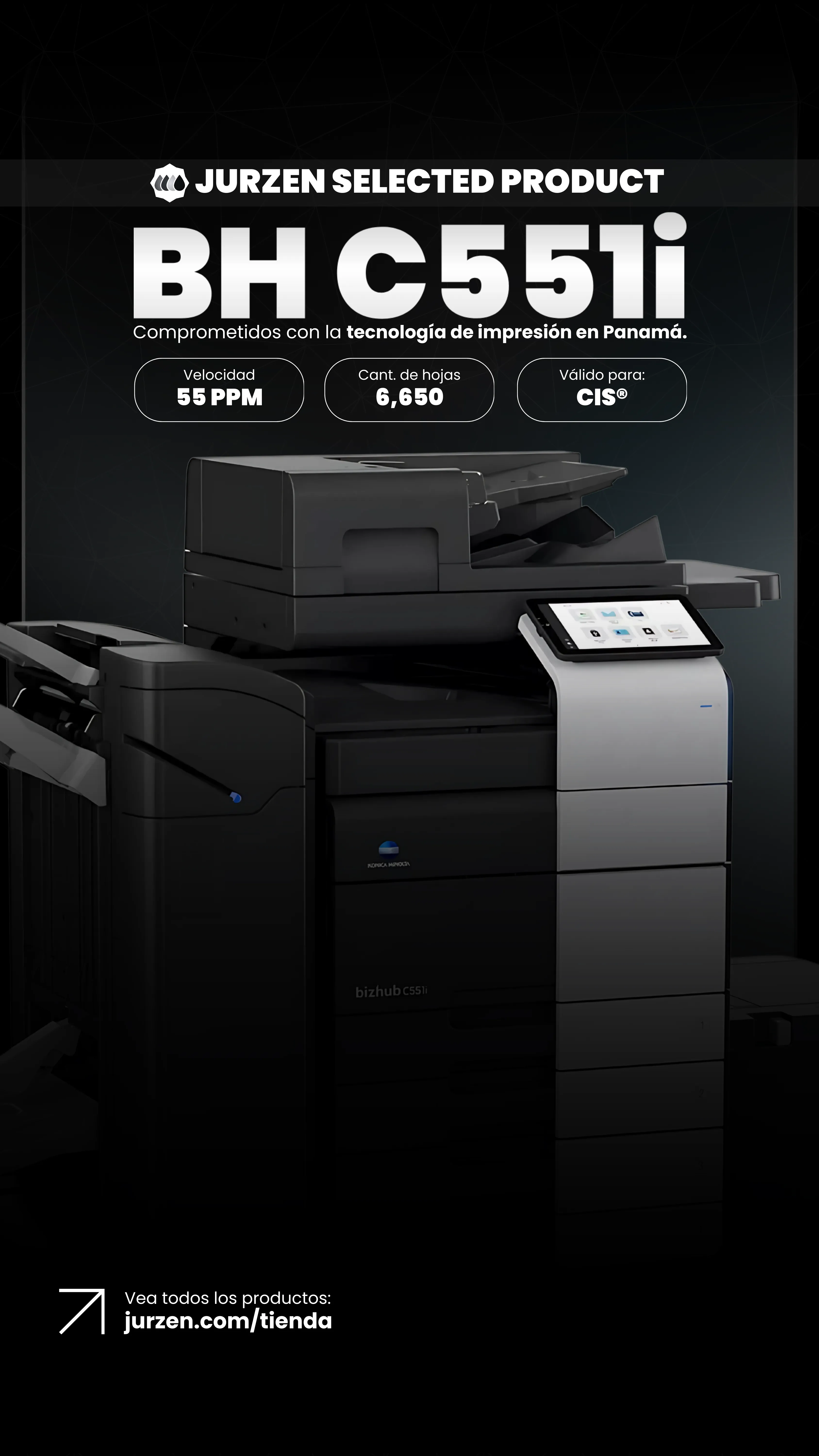 Konica Minolta BH C551i | Soluciones JurZen Equipo corporativo Konica Minolta BH C551i - multifunction color JurZen Panamá