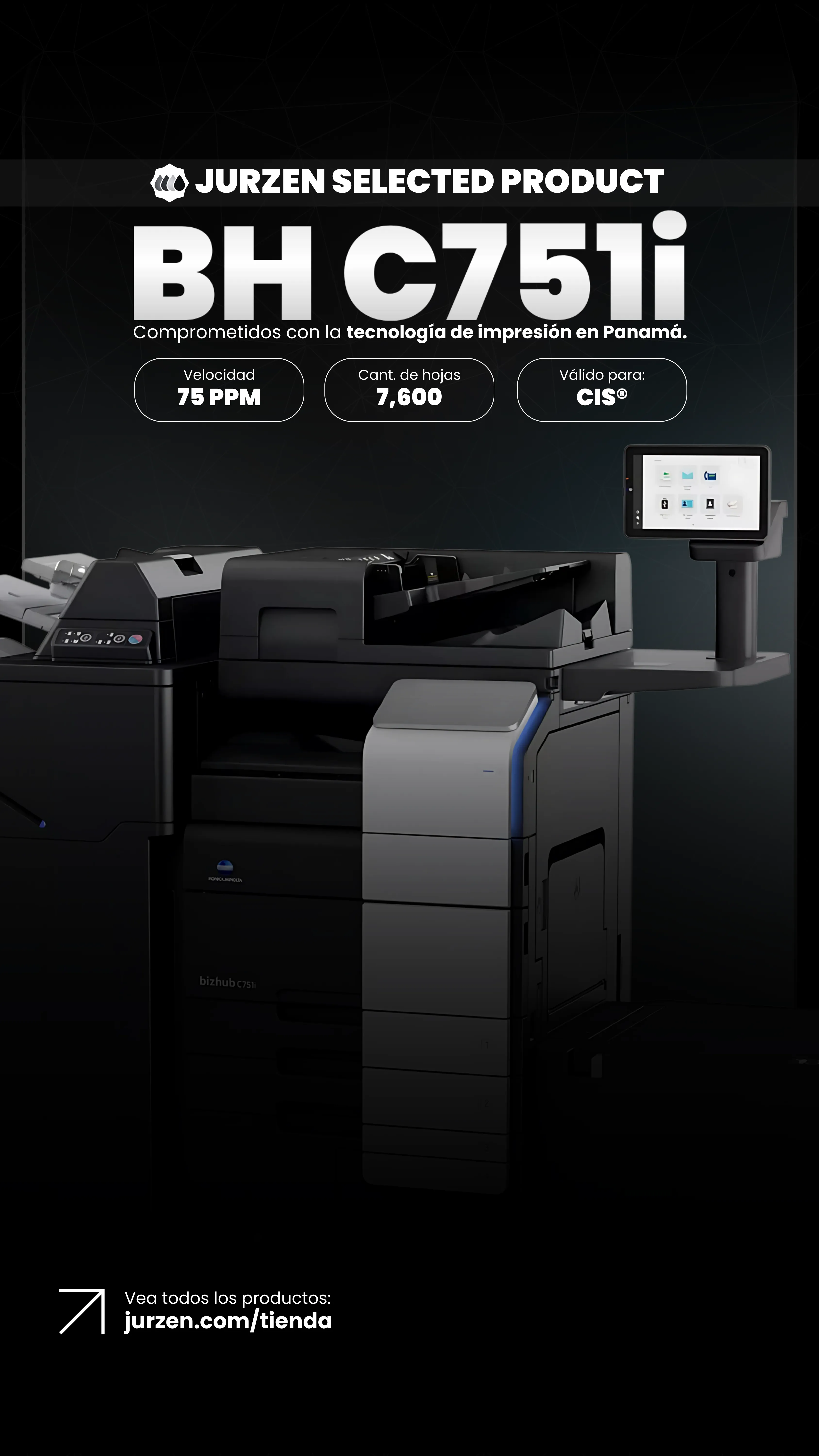 Konica Minolta BH C751i | Soluciones JurZen Equipo corporativo Konica Minolta BH C751i - multifunction color JurZen Panamá