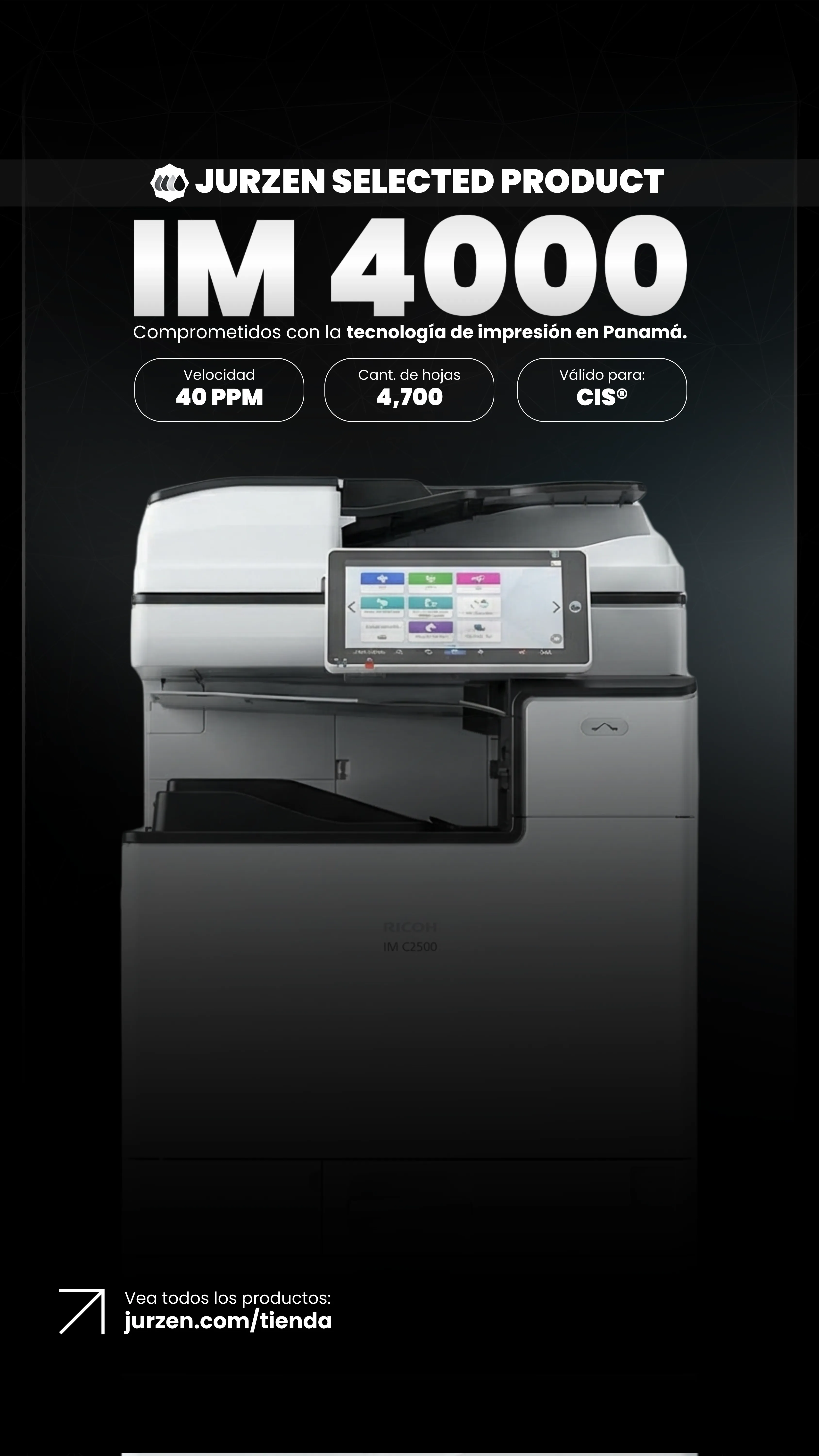 Ricoh IM 4000 | Soluciones JurZen Equipo corporativo Ricoh IM 4000 - multifunction mono JurZen Panamá