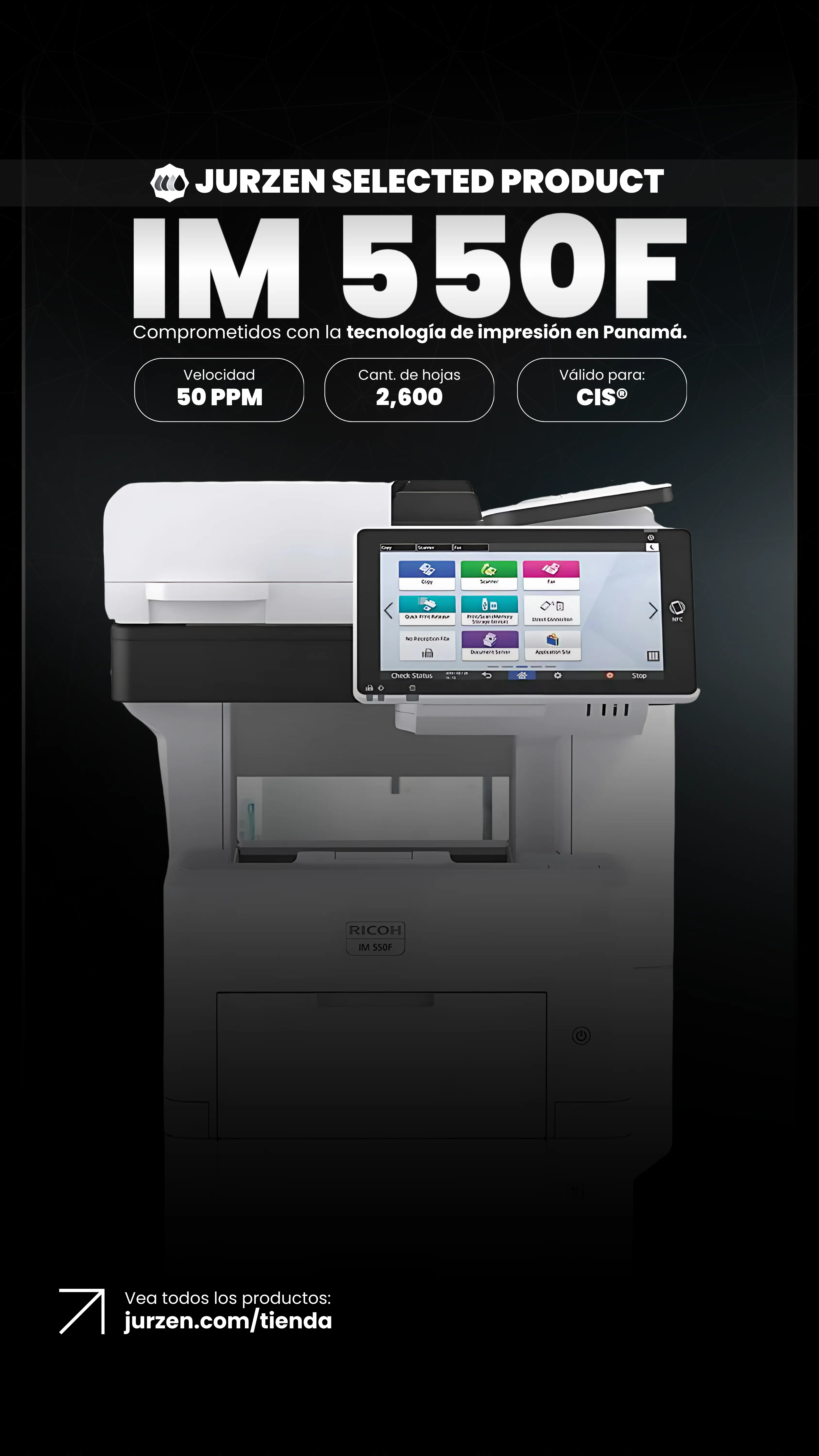 Ricoh IM 550F | Soluciones JurZen Equipo corporativo Ricoh IM 550F - multifunction a4 mono JurZen Panamá