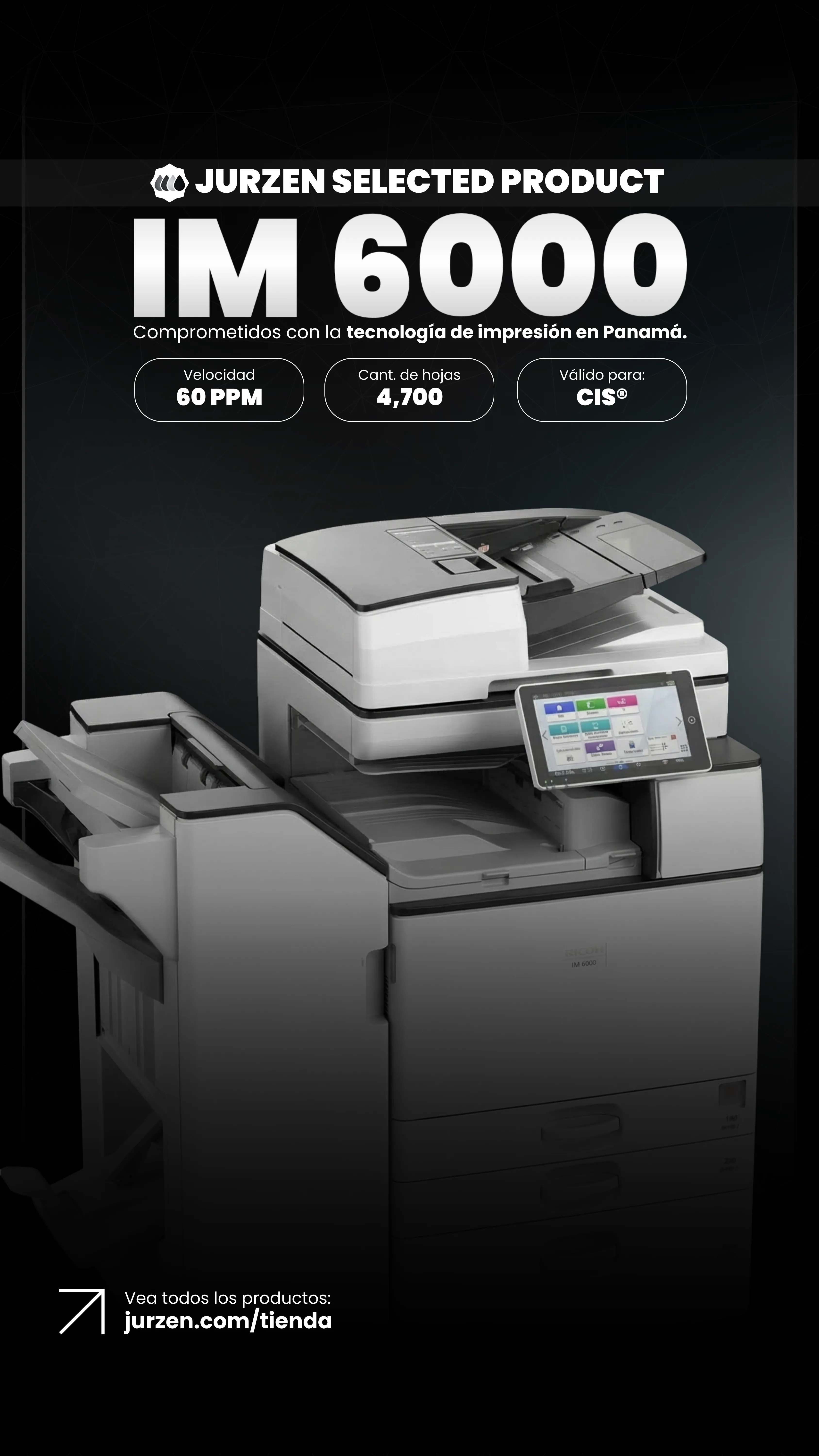 Ricoh IM 6000 | Soluciones JurZen Equipo corporativo Ricoh IM 6000 - multifunction mono JurZen Panamá