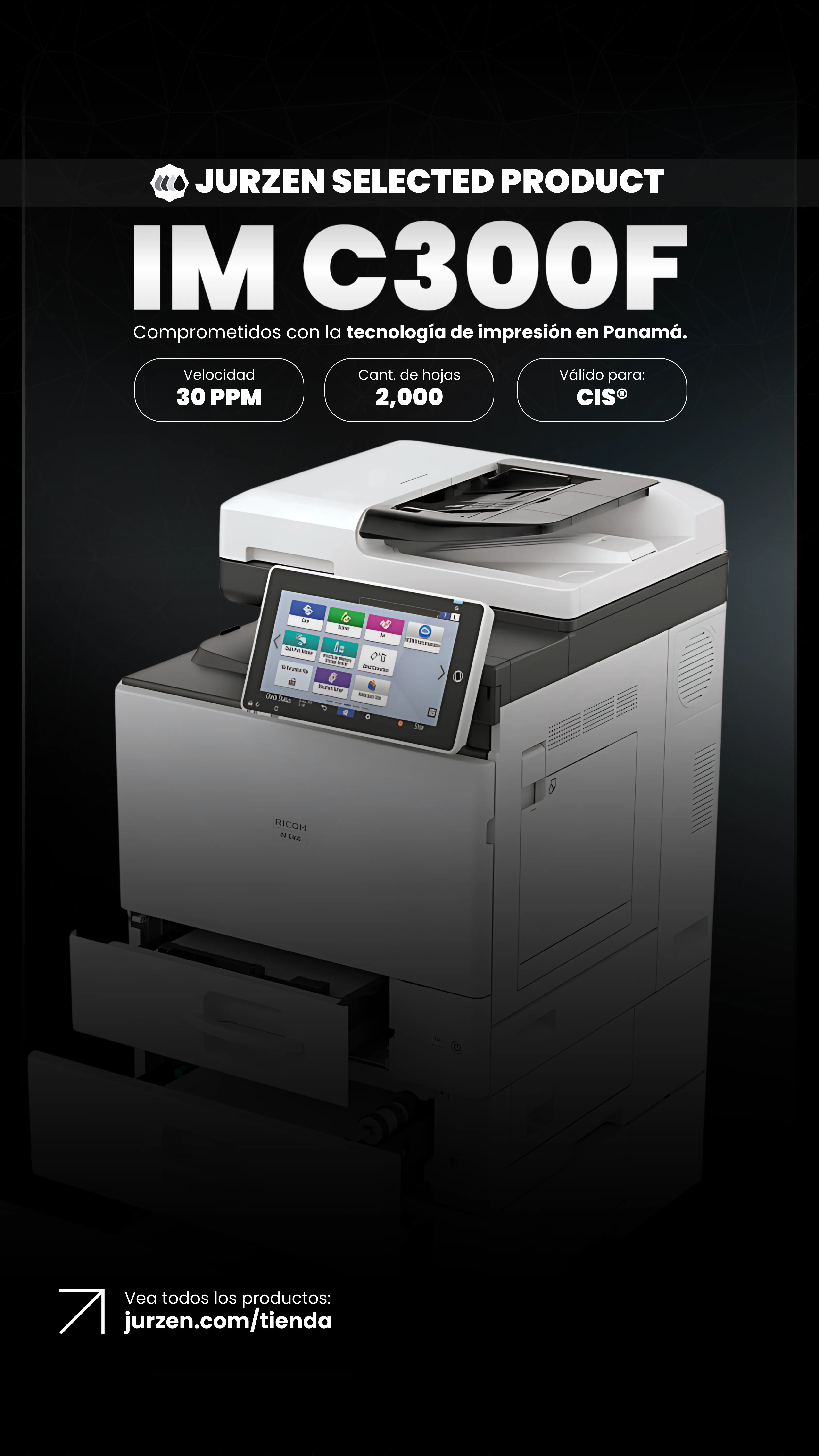 Ricoh IM C300F | Soluciones JurZen Equipo corporativo Ricoh IM C300F - multifunction a4 color JurZen Panamá