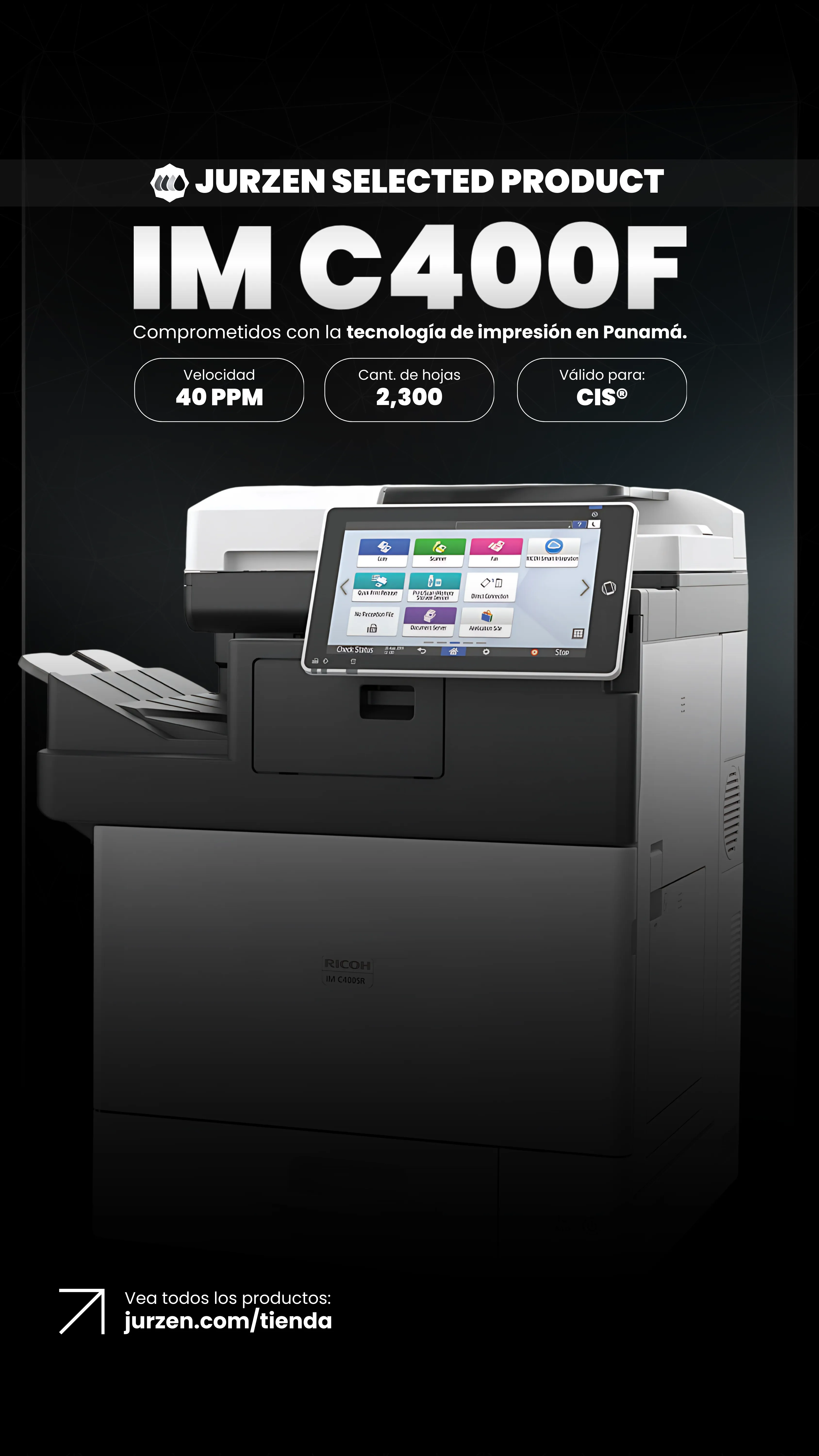 Ricoh IM C400F | Soluciones JurZen Equipo corporativo Ricoh IM C400F - multifunction a4 color JurZen Panamá