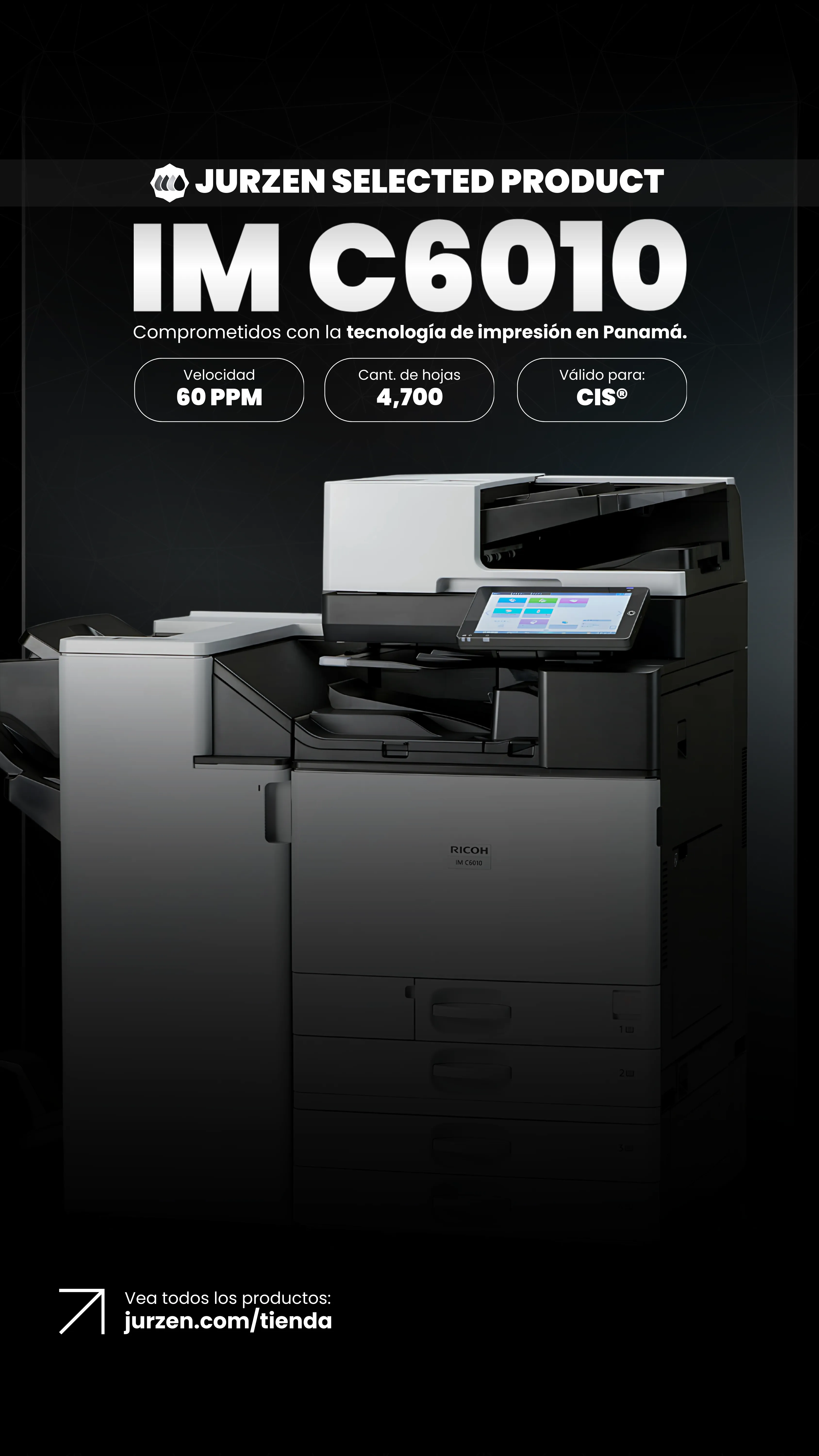 Ricoh IM C6010 | Soluciones JurZen Equipo corporativo Ricoh IM C6010 - multifunction color JurZen Panamá