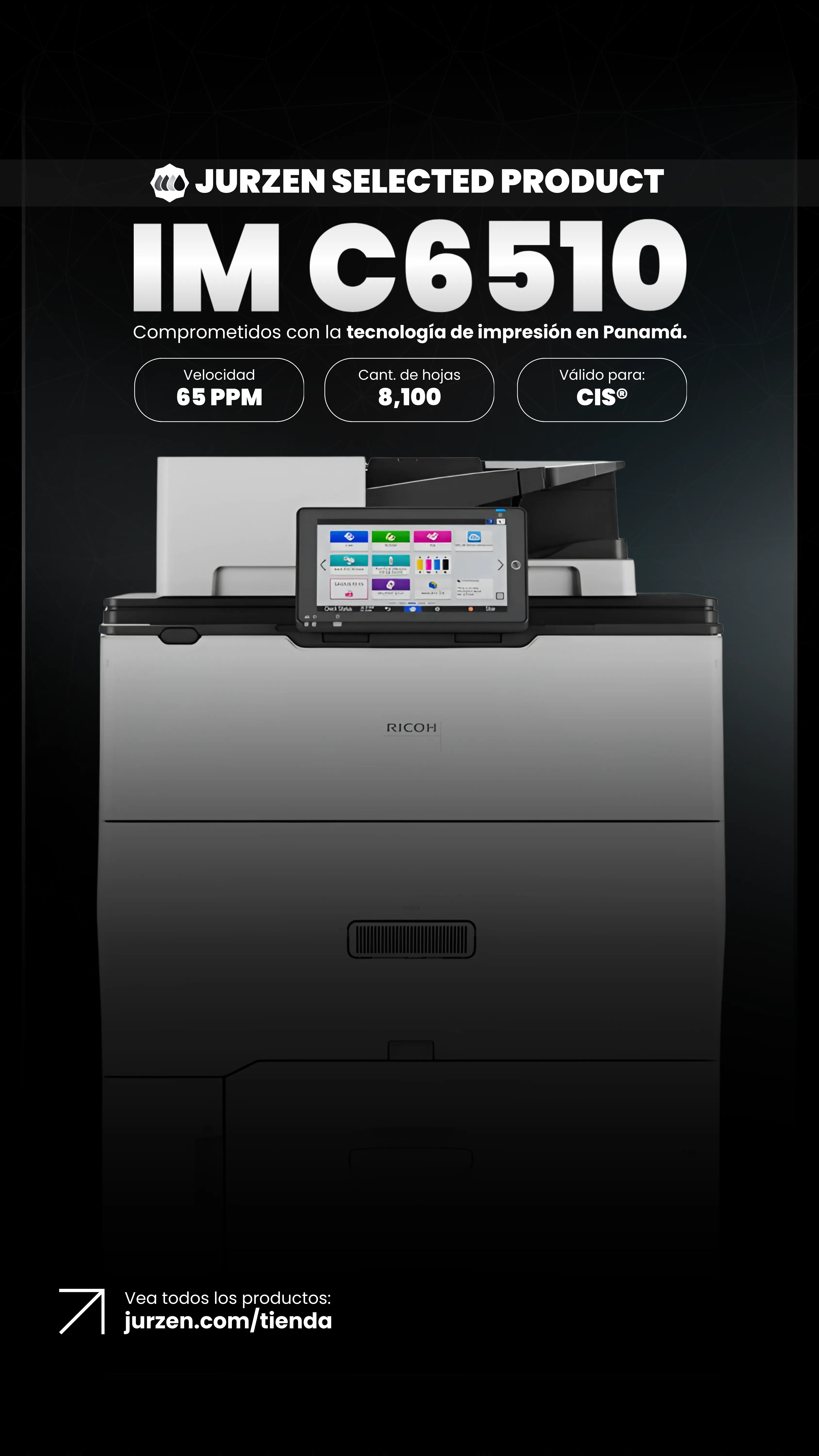Ricoh IM C6510 | Soluciones JurZen Equipo corporativo Ricoh IM C6510 - multifunction color JurZen Panamá