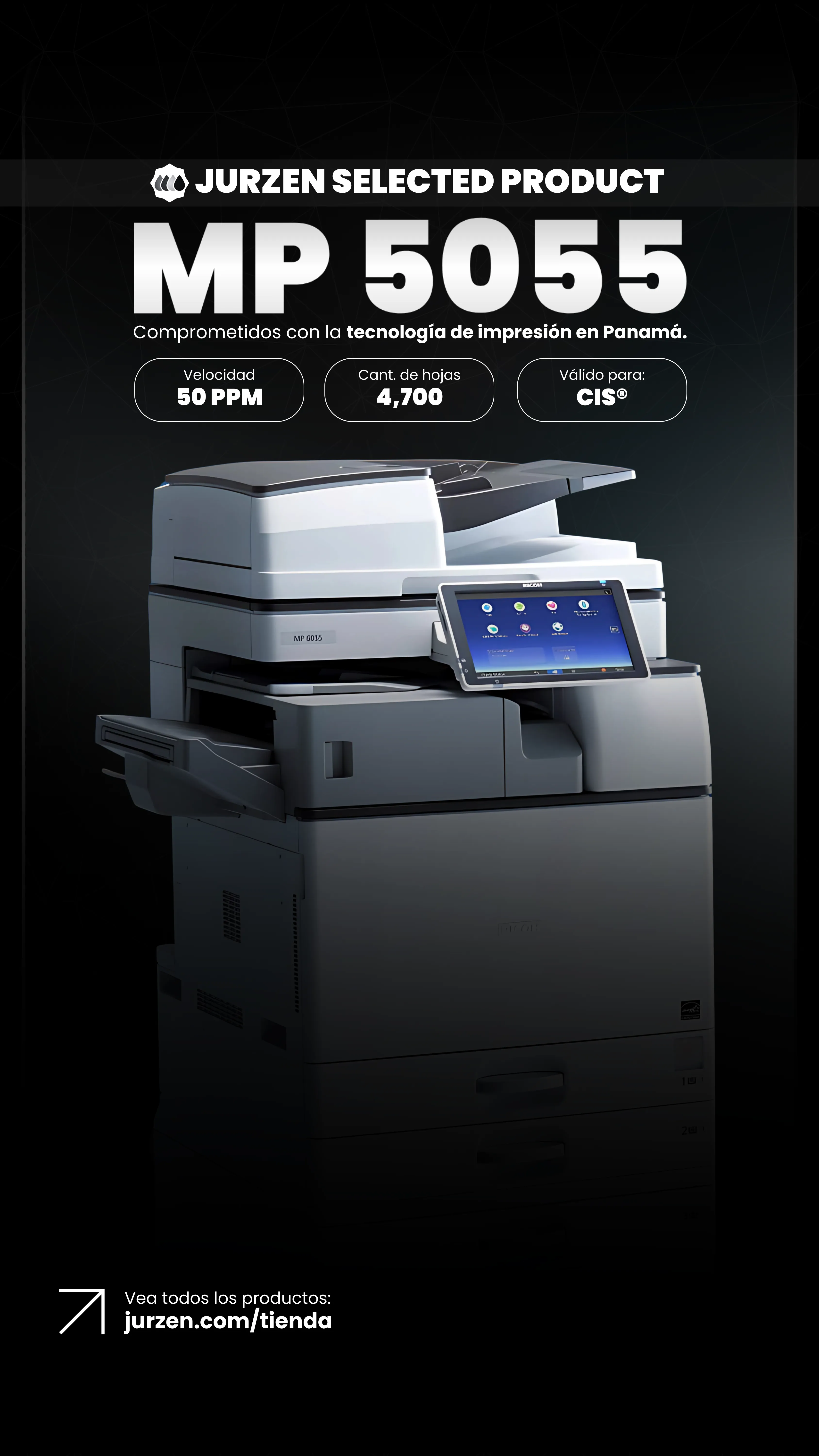 Ricoh MP 5055 | Soluciones JurZen Equipo corporativo Ricoh MP 5055 - multifunction mono JurZen Panamá