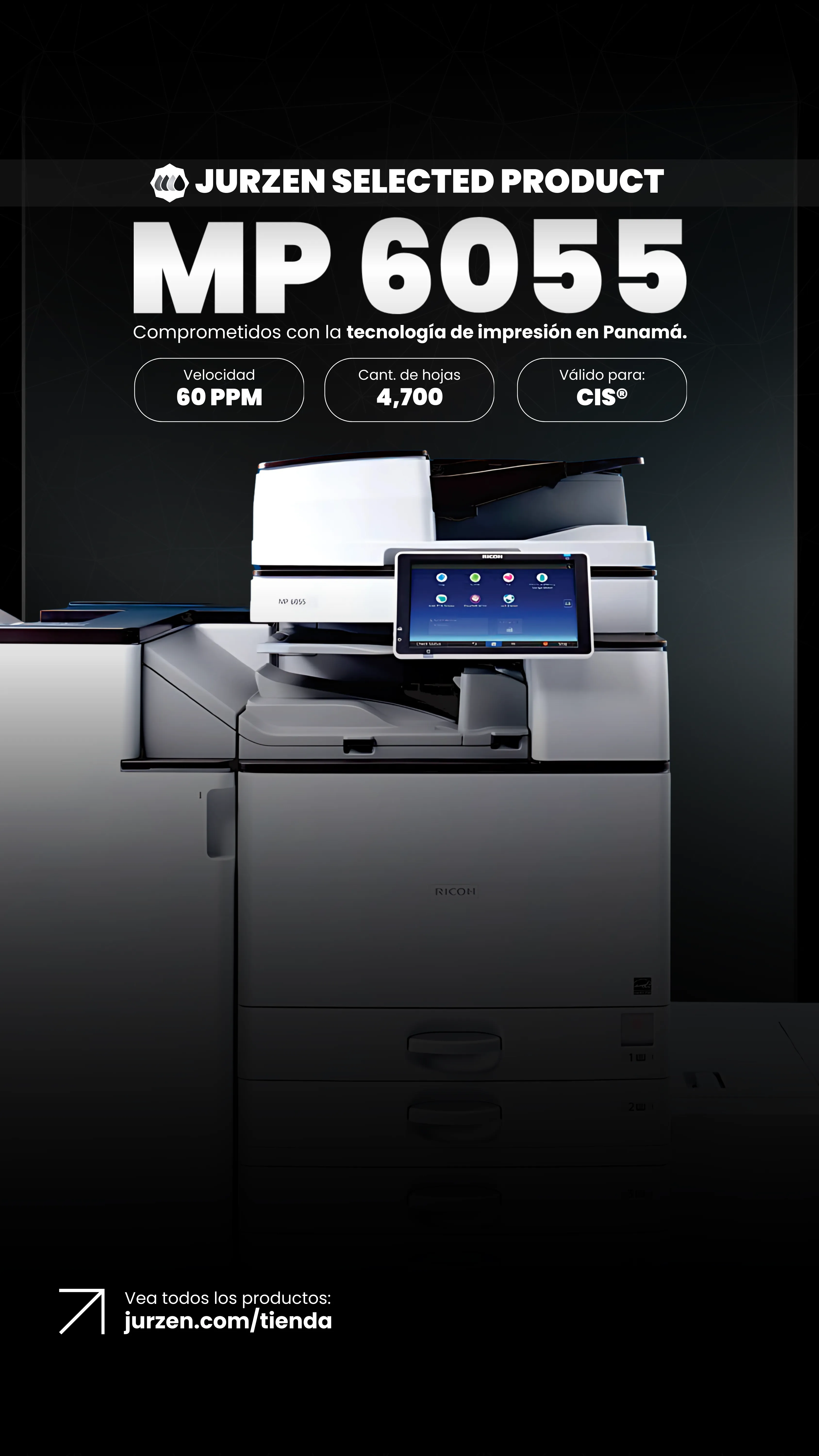 Ricoh MP 6055 | Soluciones JurZen Equipo corporativo Ricoh MP 6055 - multifunction mono JurZen Panamá