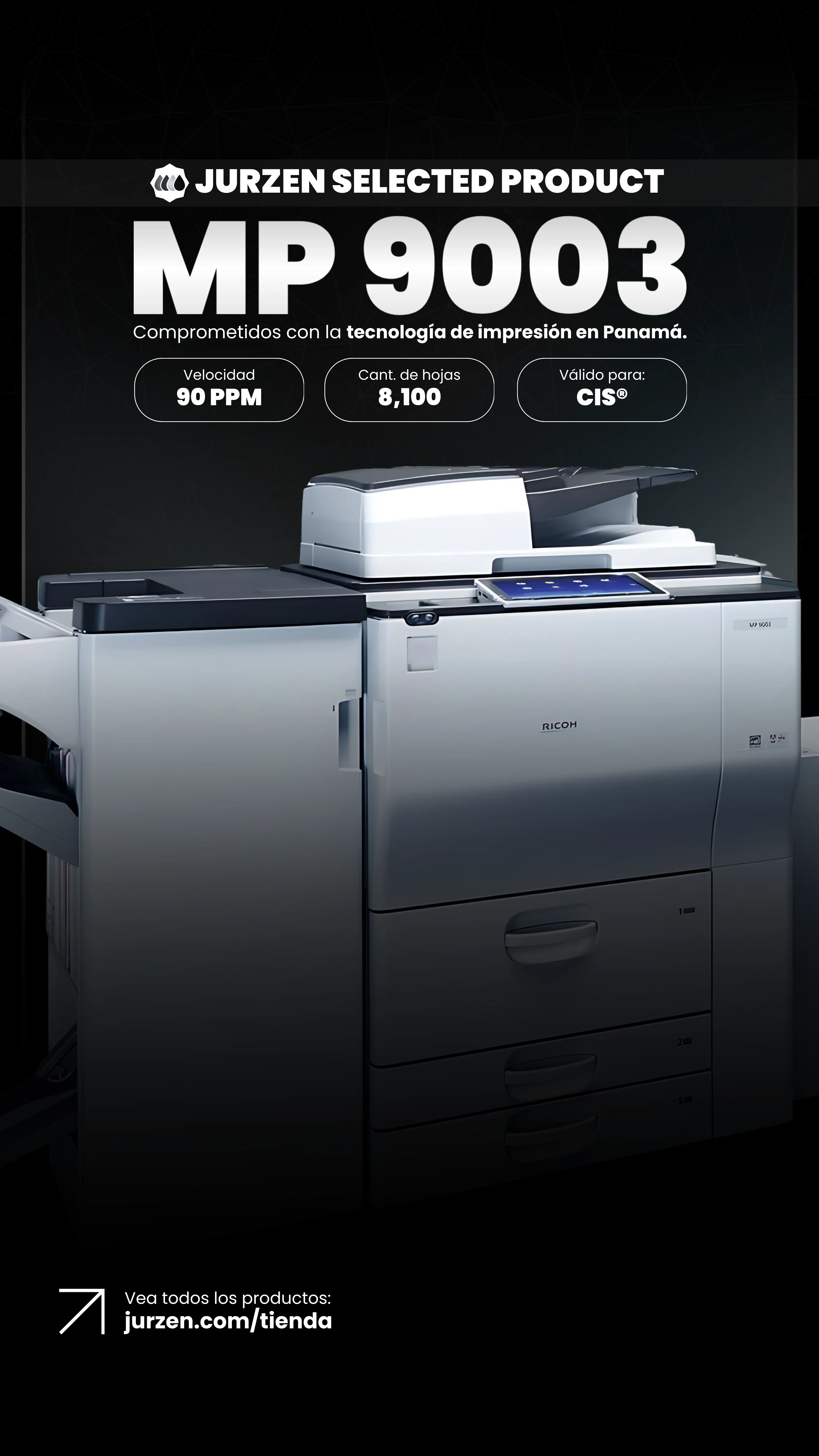 Ricoh MP 9003 | Soluciones JurZen Equipo corporativo Ricoh MP 9003 - multifunction mono JurZen Panamá