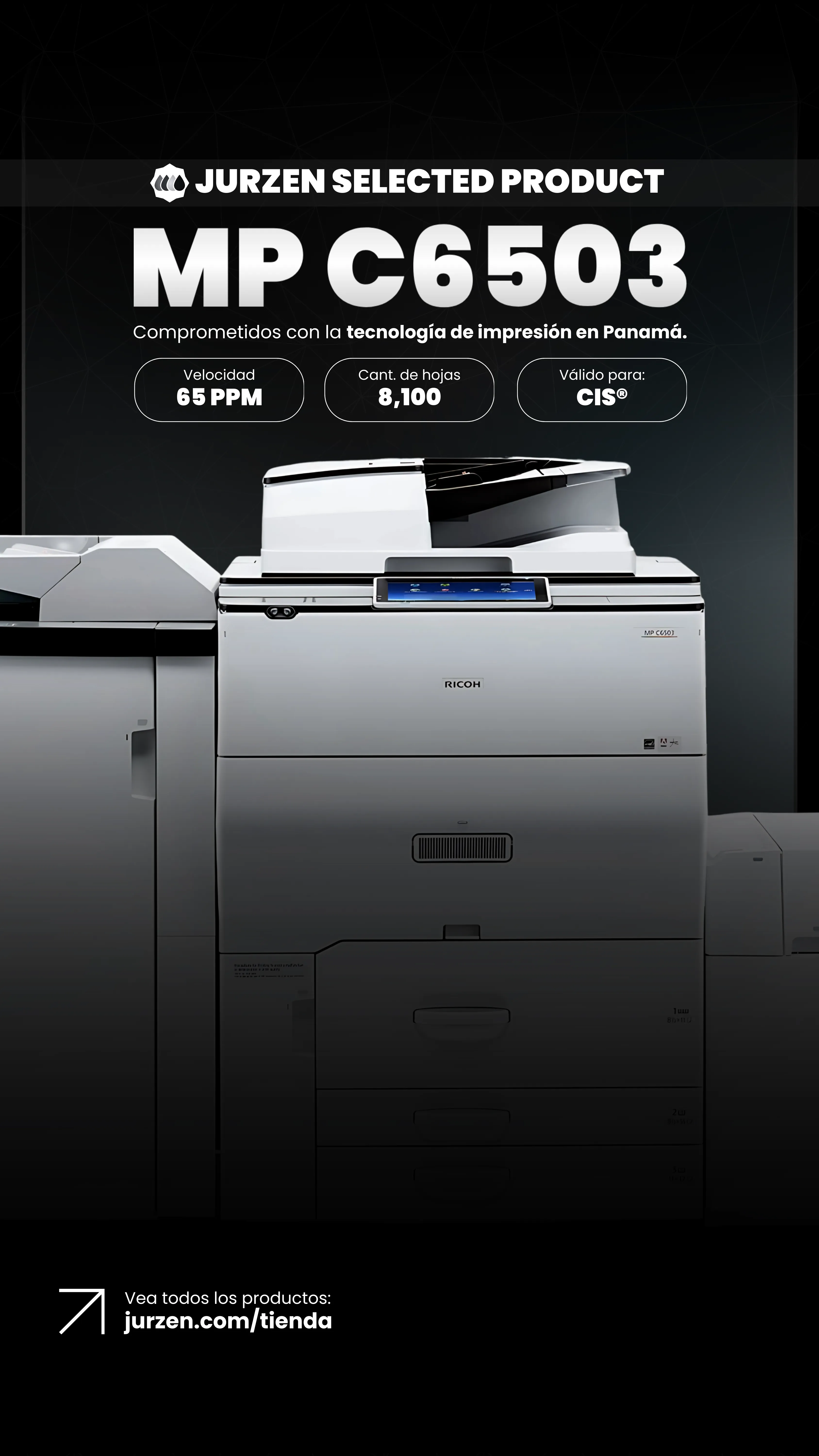 Ricoh MP C6503 | Soluciones JurZen Equipo corporativo Ricoh MP C6503 - multifunction color JurZen Panamá
