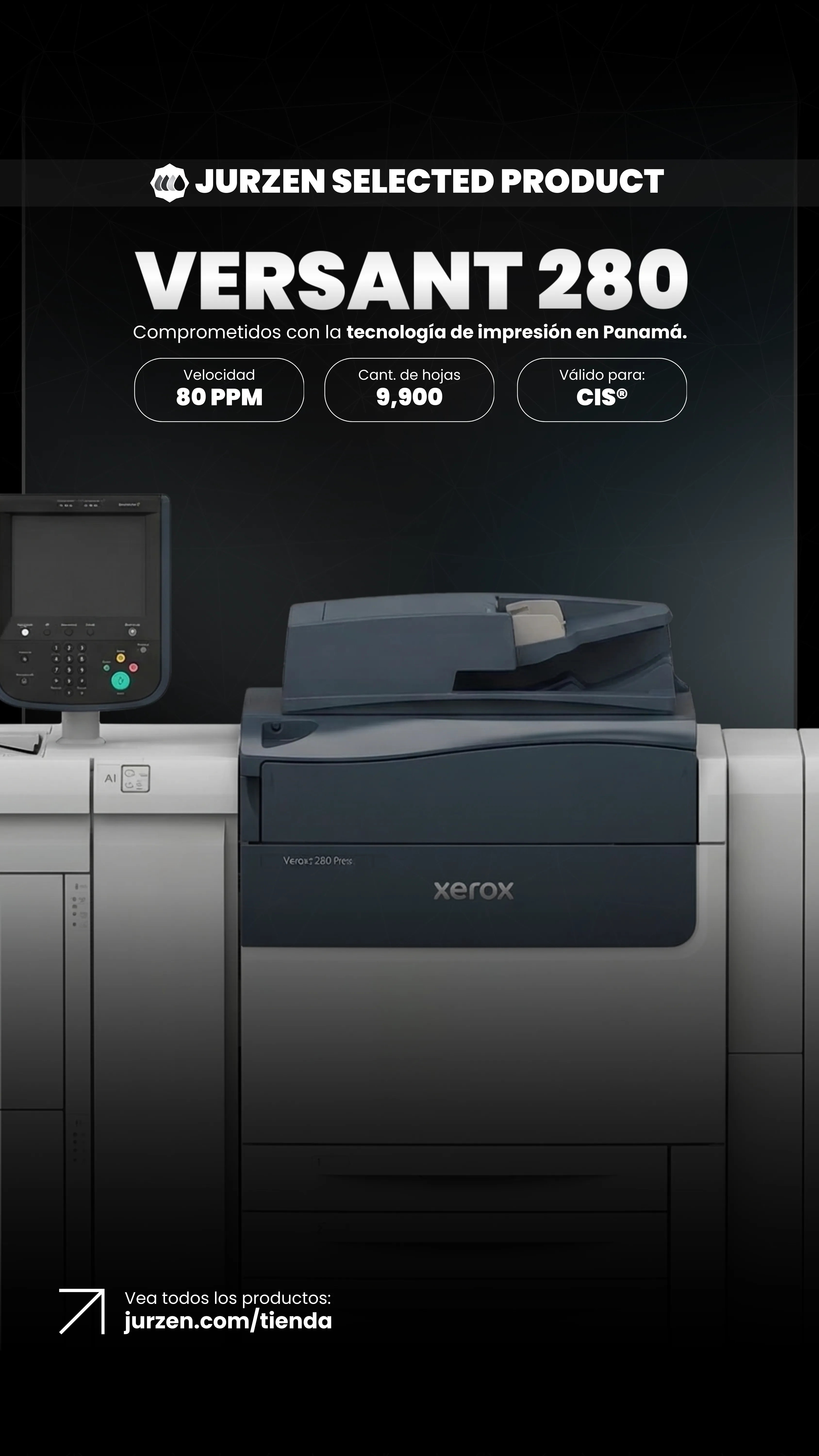 Xerox VERSANT 280 | Soluciones JurZen Equipo corporativo Xerox VERSANT 280 - production color JurZen Panamá